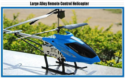 Mandotos RC helicopter, 80cm remote control aircraft with 3.5-channel for kids, flying toy with colorful design and propellers.