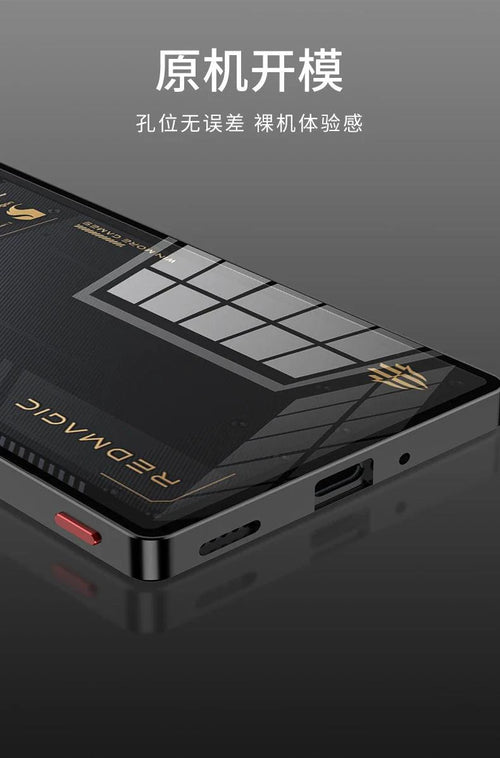 Mandotos RedMagic 9S Pro transparent acrylic case with sleek metal frame for ultimate protection and stylish look.