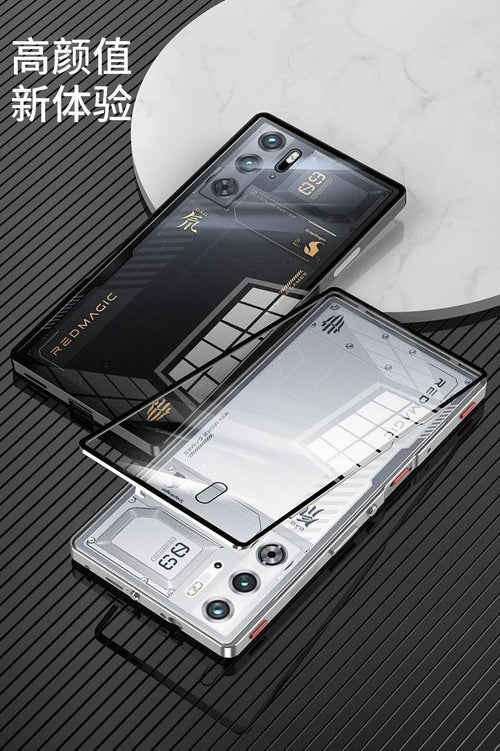 Mandotos RedMagic 9S Pro transparent acrylic case with sleek metal frame for enhanced protection and stylish look