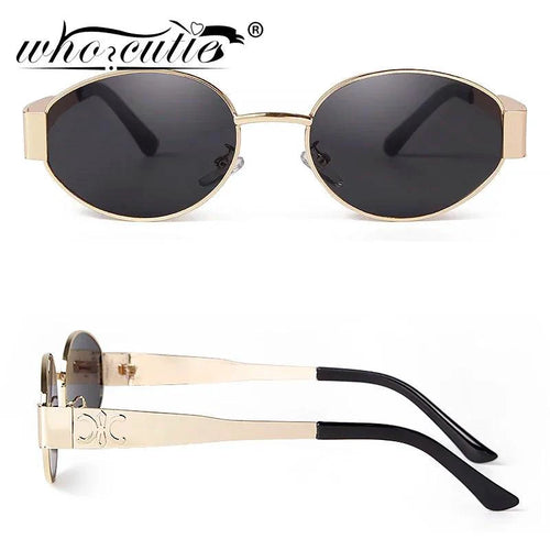 Mandotos retro metal frame pilot oval sunglasses with green lenses, vintage 90s style for men and women, UV protection.