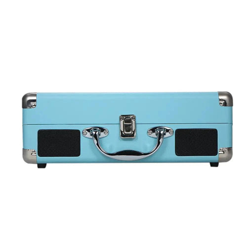 Mandotos RetroSound portable turntable with built-in speakers, vintage design, and easy-to-use controls for vinyl listening.