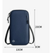 Mandotos RFID safe travel pouch with multiple compartments, black fabric, designed to protect credit cards and passports from theft.