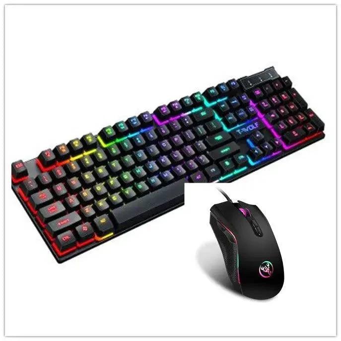 Mandotos RGB backlit gaming keyboard with floating keys, featuring customizable lighting and sleek design for gamers.
