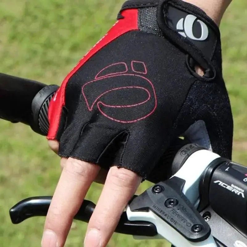 Mandotos RideGrip cycling gloves with padded palms and adjustable wrist straps for comfort and grip during bike rides.