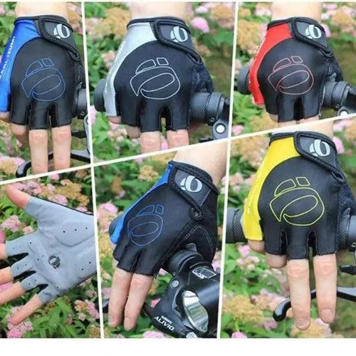 Mandotos RideGrip cycling gloves with padded palms and adjustable straps for comfortable biking.