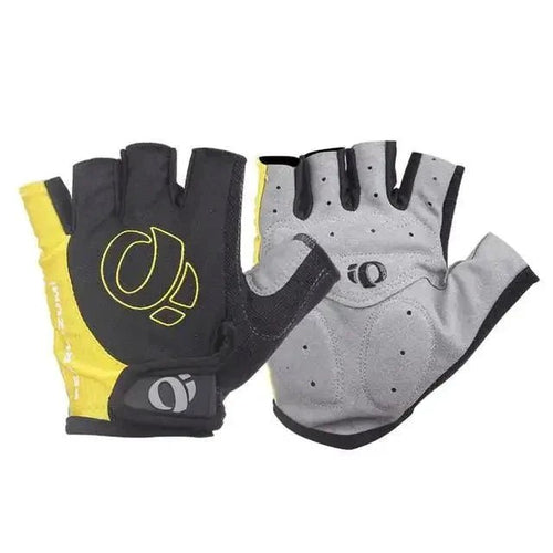 Mandotos RideGrip cycling gloves with padded palms and adjustable wrist straps, designed for comfort and grip during bike rides.