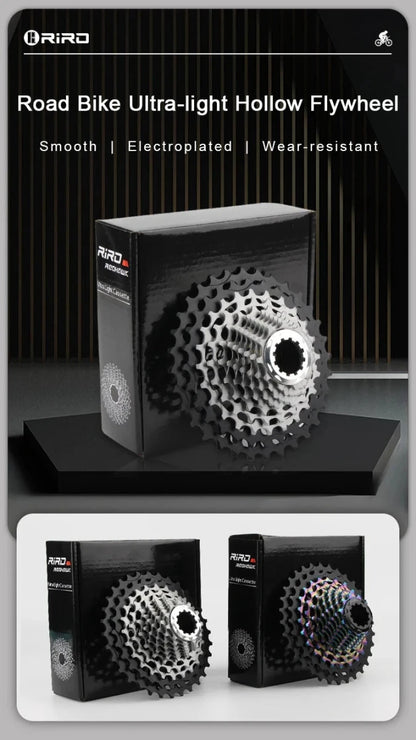 Mandotos RIRO Ultra-light Hollow Freewheel for bicycles, showcasing its lightweight design and high-performance construction.