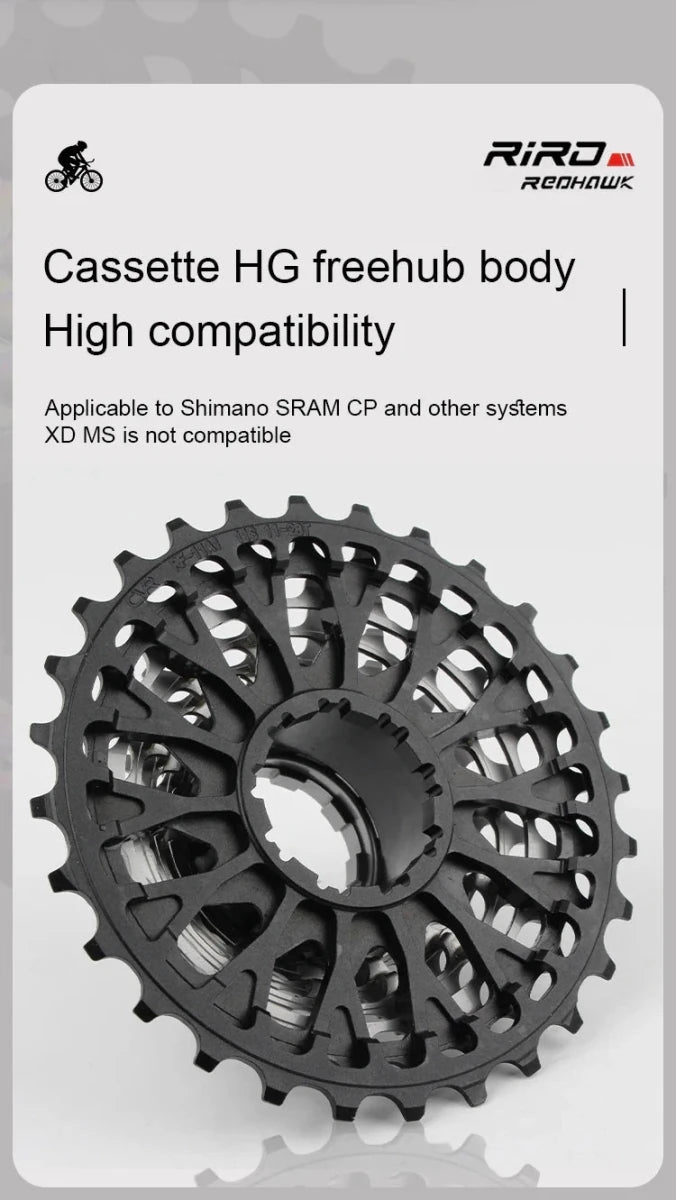 Mandotos RIRO ultra-light hollow freewheel for bicycles, showcasing its sleek design and lightweight construction for enhanced cycling performance.