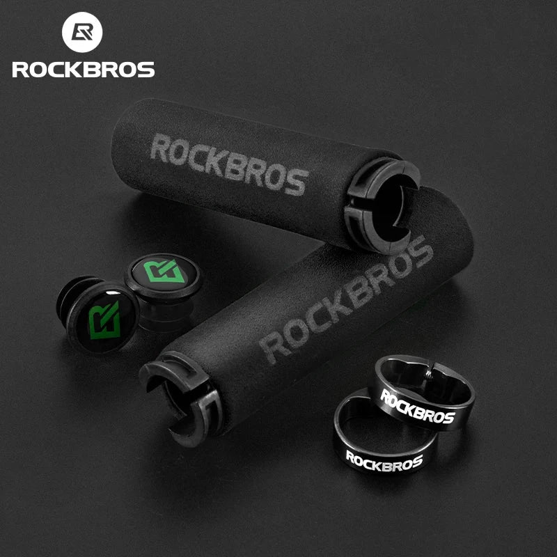 Mandotos ROCKBROS cycling grips with ergonomic design, enhancing ride comfort and control for mountain and road biking.