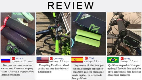 Mandotos ROCKBROS cycling grips for bikes, providing enhanced comfort and control during rides.
