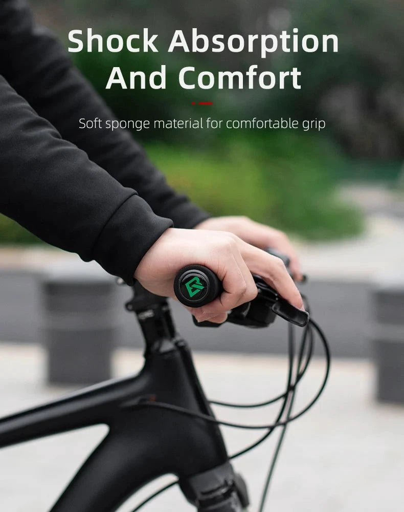 Mandotos ROCKBROS cycling grips with ergonomic design for enhanced comfort and control during bike rides.