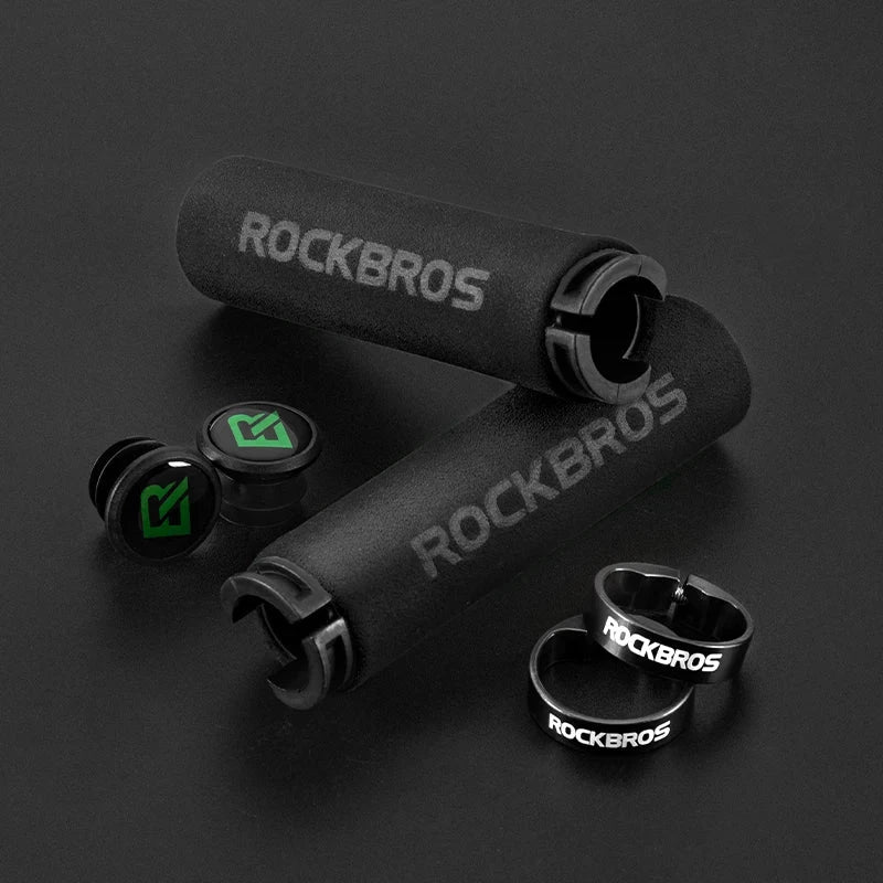 Mandotos ROCKBROS cycling grips with ergonomic design for enhanced comfort and control during bike rides.