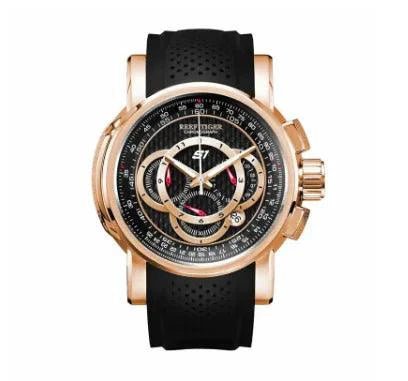 Mandotos RT men's rose gold luxury sport watch with a sleek round dial and metal bracelet.