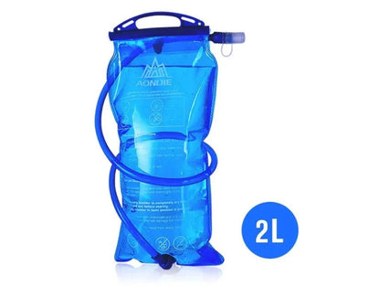 Mandotos running water bag backpack sports vest with adjustable straps and hydration bladder for outdoor running or hiking.