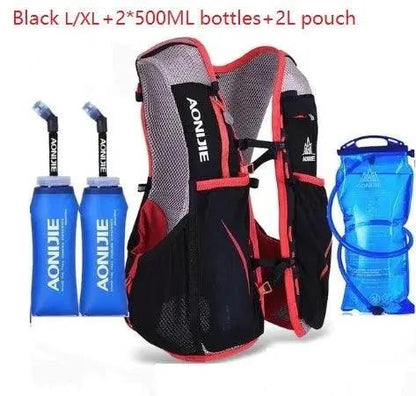 Mandotos running water bag backpack sports vest with adjustable straps and hydration reservoir for outdoor activities.