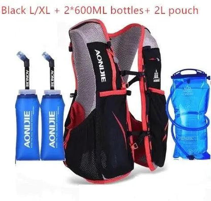 Mandotos running water bag backpack sports vest with adjustable straps and hydration bladder for outdoor activities.