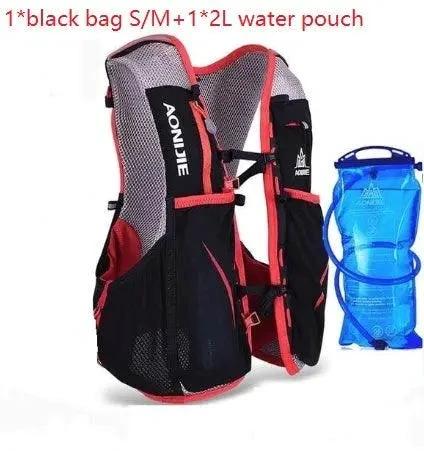 Mandotos running water bag backpack sports vest with hydration bladder, adjustable straps, and lightweight design for outdoor activities.