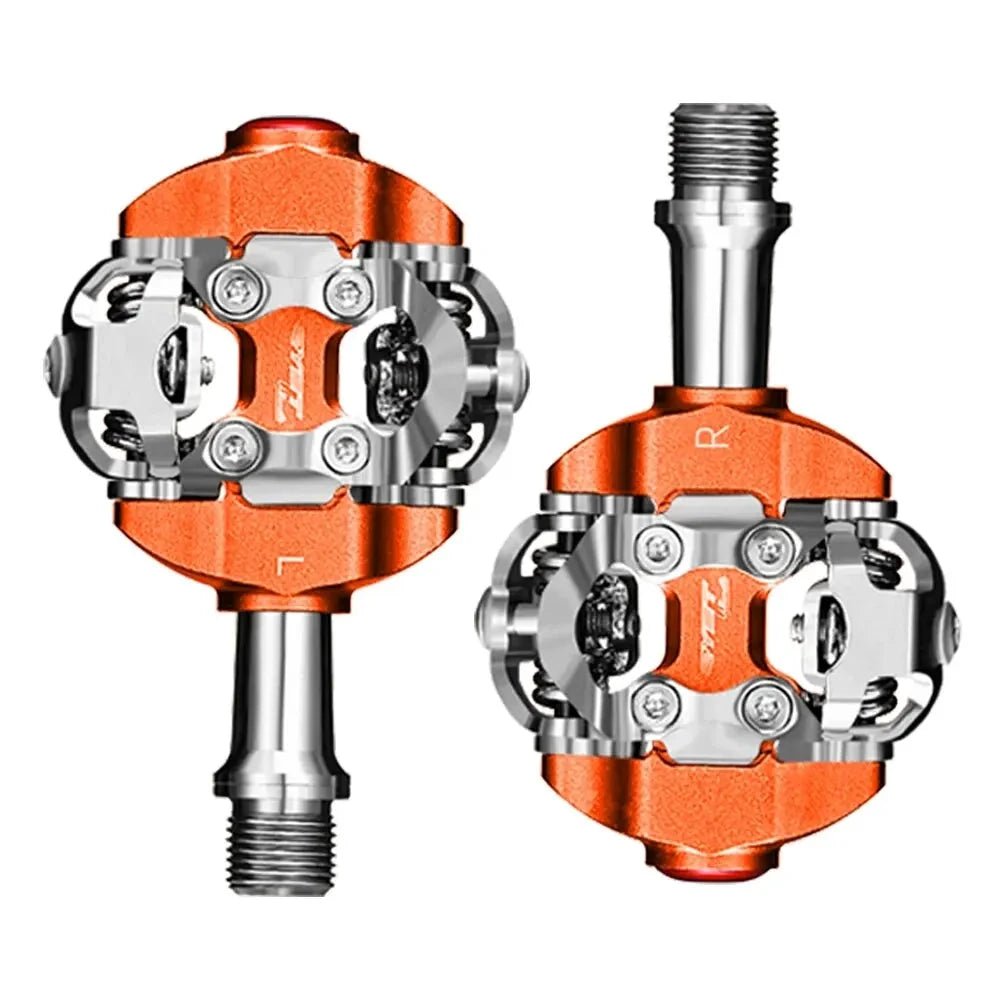 Mandotos RYET MTB clipless pedals with textured surface for secure grip and control during mountain biking adventures.