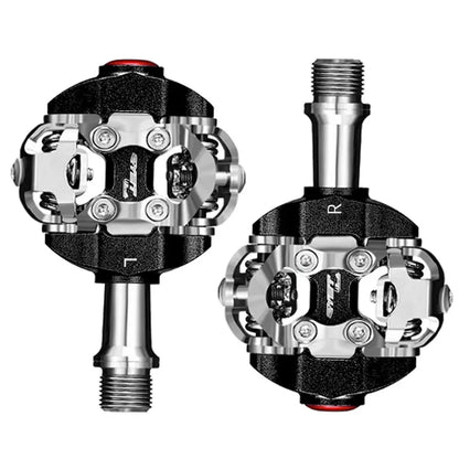 Mandotos RYET MTB clipless pedals with textured surface for enhanced grip and control during mountain biking rides.