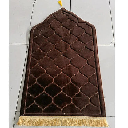 Mandotos Sacred Space prayer mat with intricate patterns, designed for comfortable prayer and spiritual reflection.