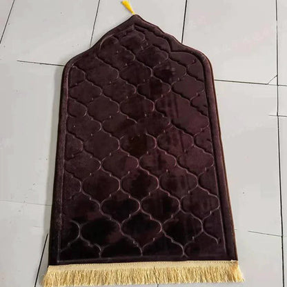 Mandotos Sacred Space prayer mat with intricate patterns, soft fabric, and cushioning for comfortable prayer and meditation.