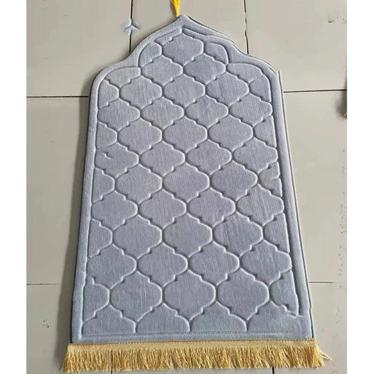 Mandotos Sacred Space prayer mat with intricate patterns and soft fabric, designed for comfortable prayer and meditation.