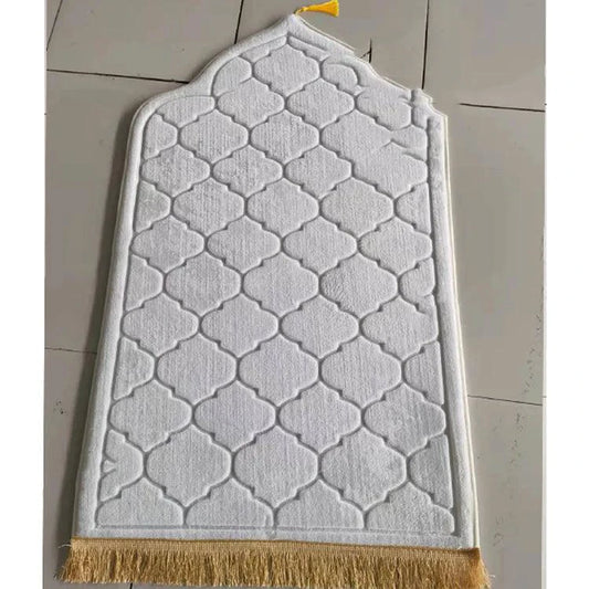 Mandotos Sacred Space Prayer Mat with intricate patterns, soft fabric, and religious design for spiritual practice and meditation.