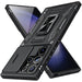 Mandotos Samsung Galaxy S23 Ultra case with camera shield and versatile ring stand for protection and easy grip.