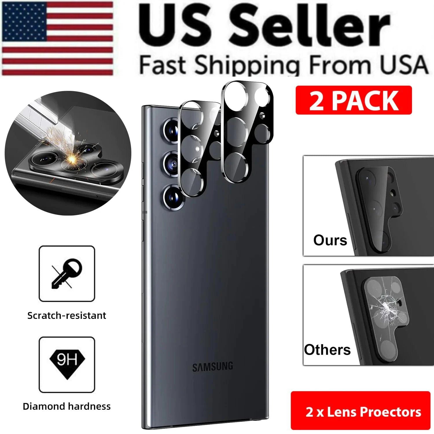 Mandotos screen protector for Samsung S23 and S22 Ultra, designed for full-screen protection and clarity.