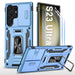 Mandotos Samsung S23 Ultra 5G case with shockproof protection and built-in camera cover, durable phone case for maximum safety.