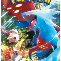 Mandotos Scarlet & Violet SV4K Ancient Roar TCG Pack showing colorful booster pack with Pokémon trading cards inside