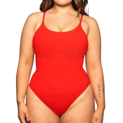Mandotos sculpting beachwear bodysuit featuring a sleek, fitted design ideal for beach or poolside wear.