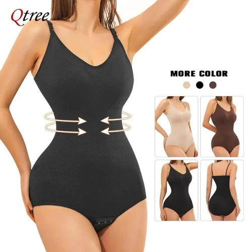 Mandotos seamless contour bodysuit for women, form-fitting with smooth fabric and supportive design, ideal for everyday wear.