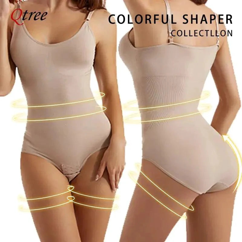 Mandotos seamless contour bodysuit for women, form-fitting with smooth fabric and adjustable straps, designed for all-day comfort.