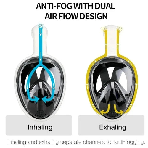 Mandotos seamless snorkel dive mask with clear tempered glass lenses and adjustable strap for underwater snorkeling.