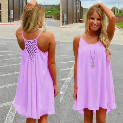 Mandotos Seaside Dream chiffon sundress with flowy fabric and elegant design, perfect for sunny day summer outings.