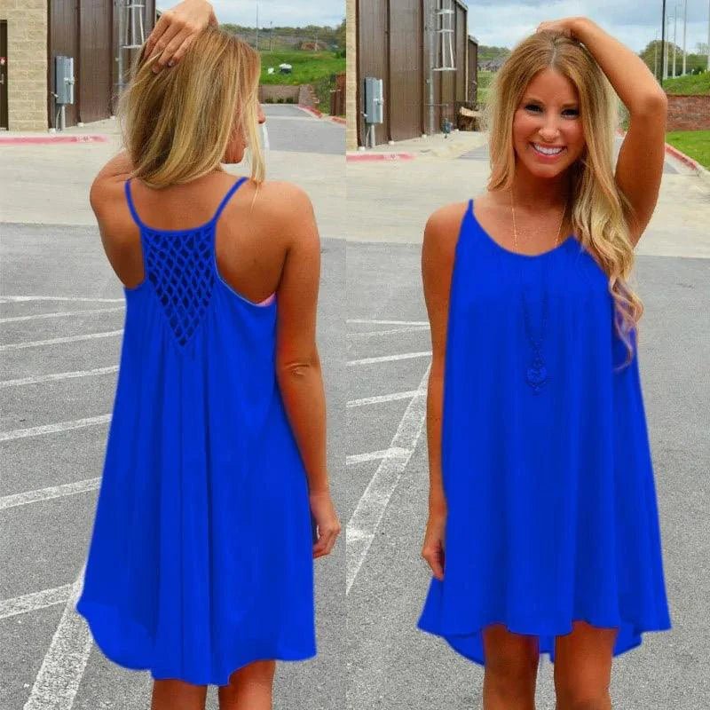 Mandotos Seaside Dream chiffon sundress with flowing fabric and elegant design, perfect for sunny day outings.