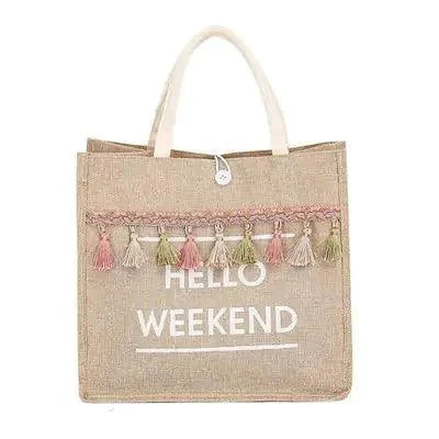 Mandotos Seaside Style Carryall bag with nautical-inspired design and sturdy handles, perfect for beach or casual outings.
