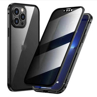 Mandotos SecureGuard Privacy Case protecting smartphone with privacy screen and durable design.