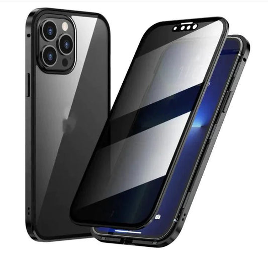Mandotos SecureGuard privacy case for smartphones, with a sleek black design and secure closure for data protection.