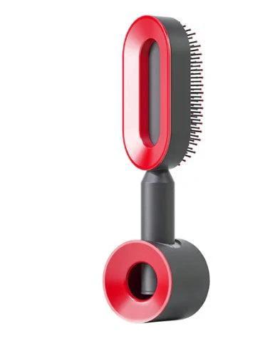 Mandotos self-cleaning hair brush with scalp massage feature and one-click cleaning for easy hair care.
