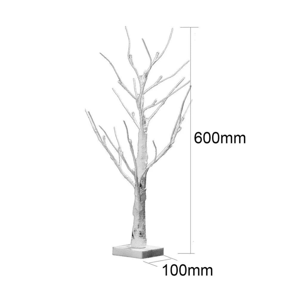 Mandotos Serenity Silver Birch LED light with realistic birch tree design and warm ambient lighting.