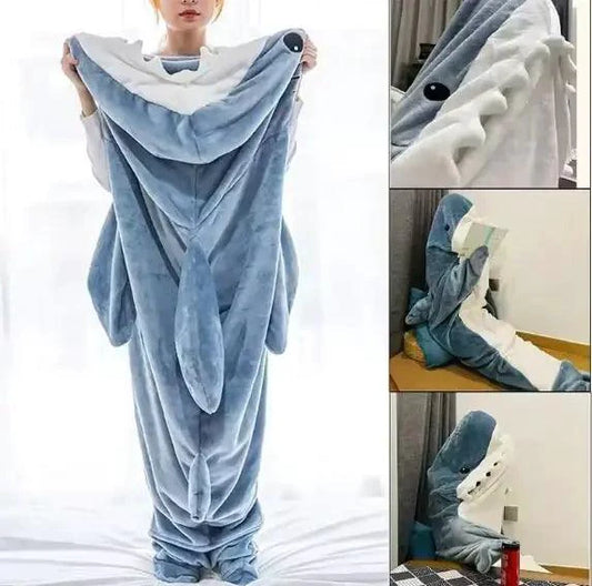 Mandotos Shark CosyWrap blanket for all ages, soft and cozy with shark design, perfect for keeping warm and comfortable.