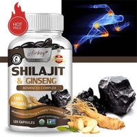 Mandotos Shilajit natural energizer supplement with dark resin-like appearance, used for body rejuvenation, mental clarity, and immune support.