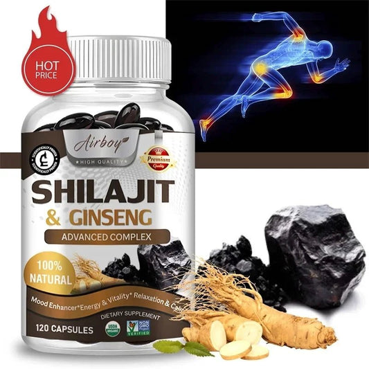 Mandotos Shilajit natural energizer supplement with dark resin-like appearance, used for body rejuvenation, mental clarity, and immune support.