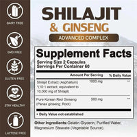 Mandotos Shilajit natural energizer supplement with dark resin-like substance for boosting immunity, mental clarity, and body rejuvenation.