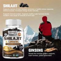 Mandotos Shilajit natural energizer supplement with dark resinous form, supporting rejuvenation, mental clarity, and immune health.