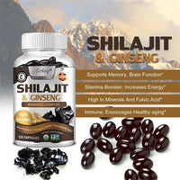Mandotos Shilajit natural energizer in jar, showing the dark resin used to rejuvenate the body, improve mental clarity, and boost immunity.