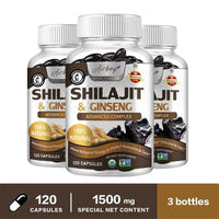 Mandotos Shilajit natural supplement jar with black resin, used to boost energy, improve mental clarity, and support immune health.