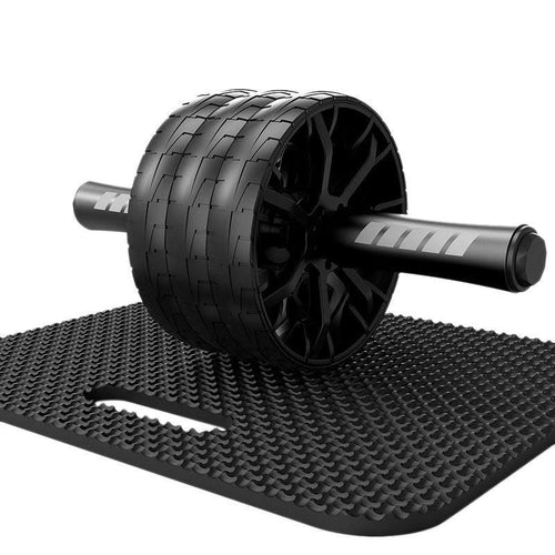 Mandotos silent three-wheel ab roller for core training, featuring sturdy handles and sleek design for effective abdominal workouts.